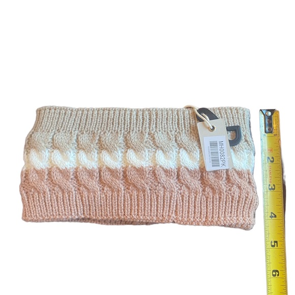 Blush Cable Knit Headwrap Earwarmer - Picture 3 of 4
